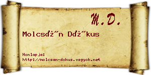 Molcsán Dókus névjegykártya